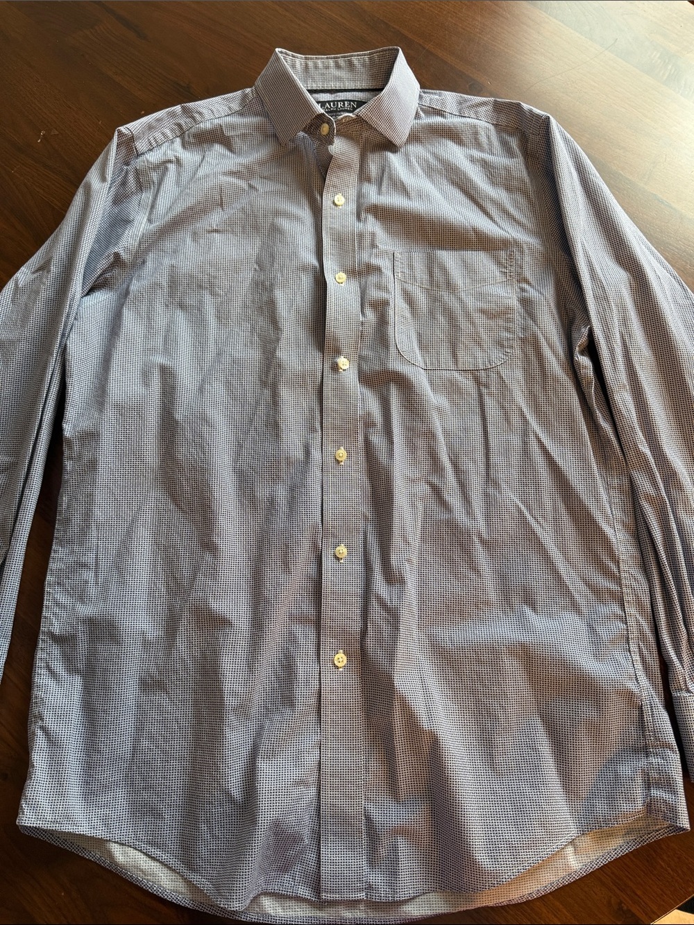 Ralph Lauren black tag Men's blue shirt 16 34/35 - slim fit stretch non iron
